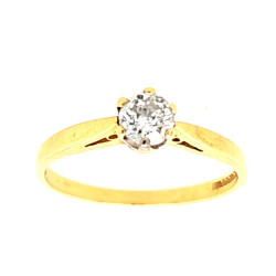 Pre Owned 18ct Diamond Solitaire Ring ZR668